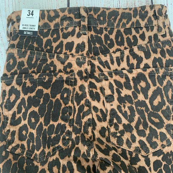 Zara Hi-Rise Skinny Animal Print Jeans - Picture 4 of 4